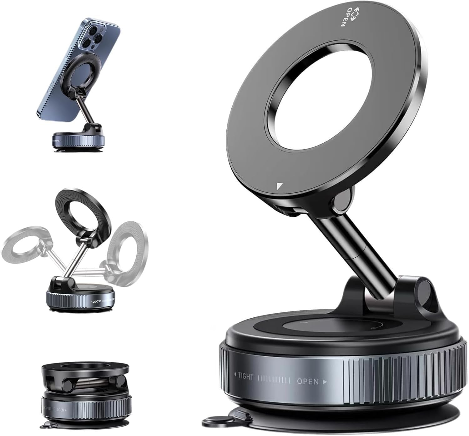 360 Rotate magnetic suction phone holder